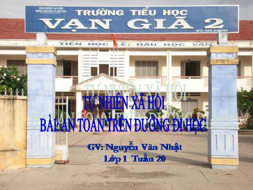 Bài 20. An toàn trên đường đi học