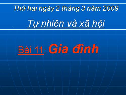 Bài 11. Gia đình