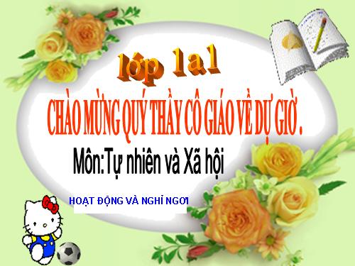 Bài 9. Hoạt động và nghỉ ngơi