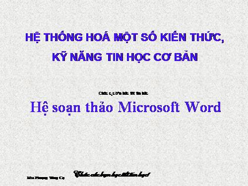 HD GIÁO VIÊN CÁCH HỌC ­­­­­­­­­­VVord ĐỂ SOẠN THẢO VAN BAN