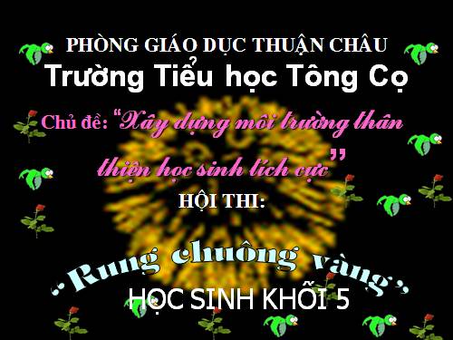 NGOAI KHOA: RUNG CHUÔNG VÀNG KHỐI 5 - NAM HOC 2010-2011