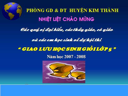 Giao lưu học sinh giỏi lớp 5