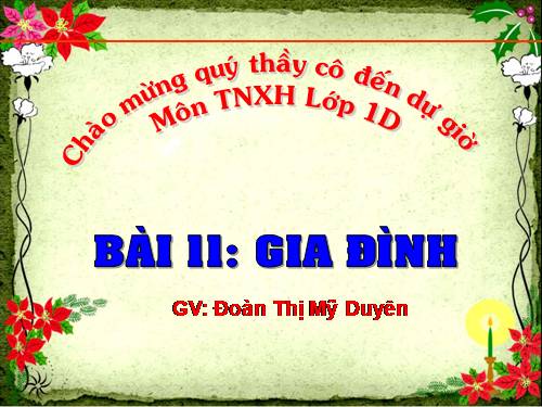 Bài 11. Gia đình