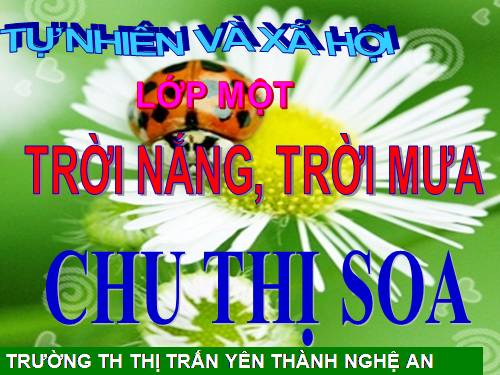 Bài 30. Trời nắng, trời mưa