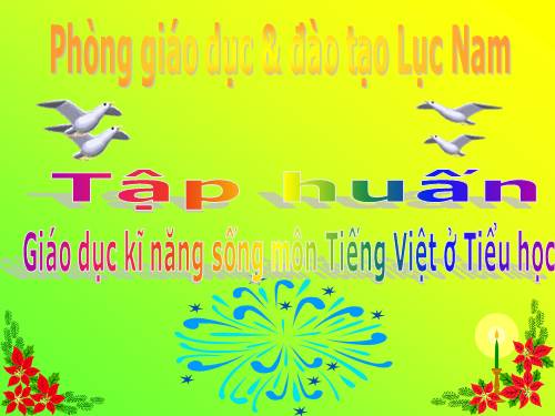 giáo dục kĩ năng sống môn tiếng việt