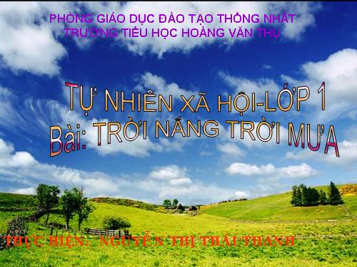 Bài 30. Trời nắng, trời mưa