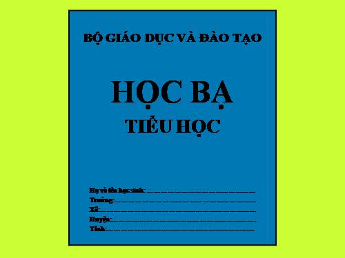 Hướng dẫn thực hiện học bạ