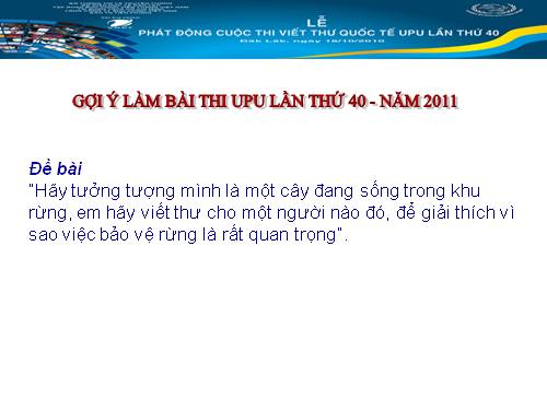 Goi Y Viet Thu UPU lan Thu 40