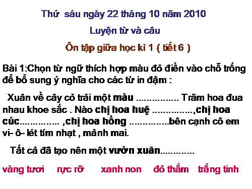 luyện từ và câu