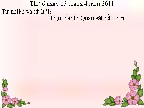 Bài 31. Thực hành: Quan sát bầu trời.