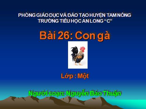 Bài 26. Con gà