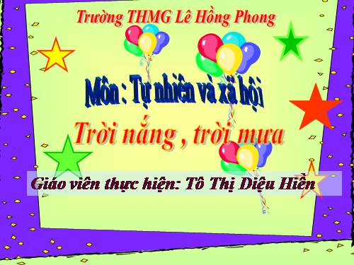 Bài 30. Trời nắng, trời mưa