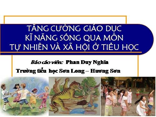 GD KĨ NĂNG SỐNG TRONG MÔN TN&XH