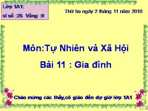 Bài 11. Gia đình