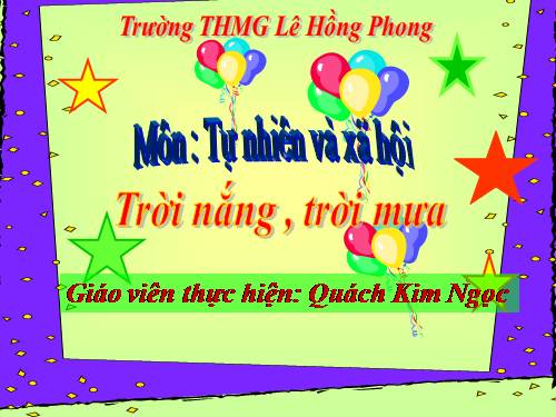 Bài 30. Trời nắng, trời mưa