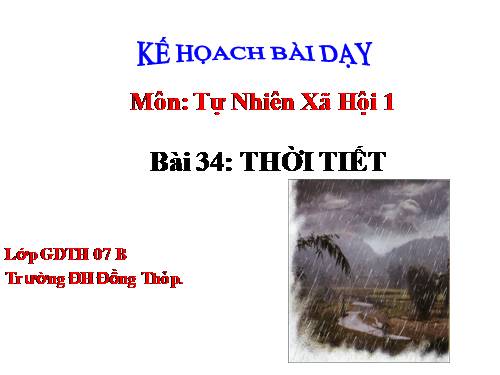 Bài 34. Thời tiết