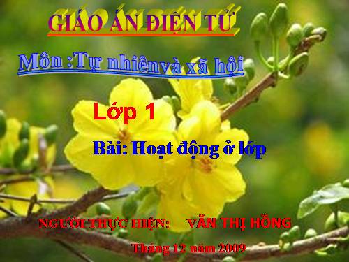 Bài 16. Hoạt động ở lớp