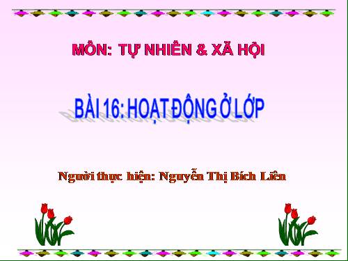 Bài 16. Hoạt động ở lớp