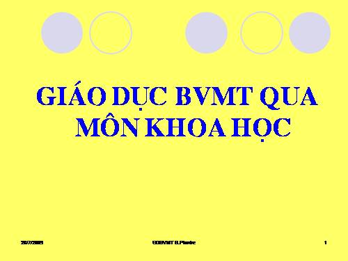 TÀI LIỆU GDBVMT MÔN KH Ở TH