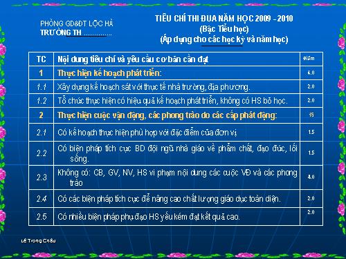 Tieu chi thi dua TH 09010