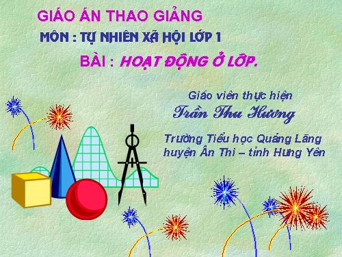 Bài 16. Hoạt động ở lớp