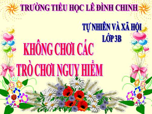 Bài 26. Không chơi các trò chơi nguy hiểm