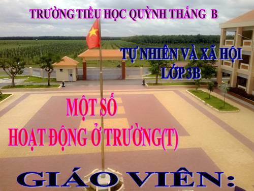 TNXH LỚP 3. TUẦN 13 . (BÀI 25)