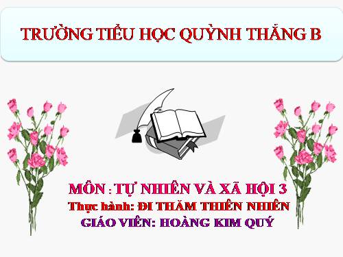 TNXH LỚP 3. TUAN 3 BÀI 6