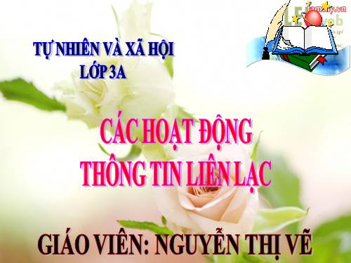 Bài 29. Các hoạt động thông tin liên lạc