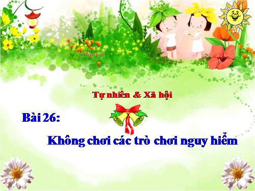 Bài 26. Không chơi các trò chơi nguy hiểm