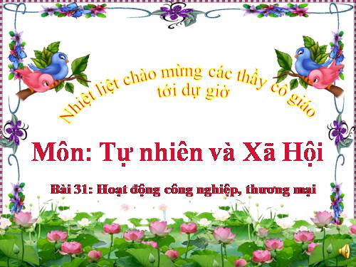 Bài 31. Hoạt động công nghiệp, thương mại