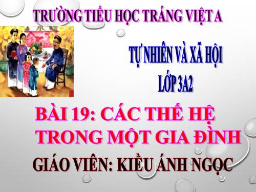 Bài 19. Các thế hệ trong một gia đình