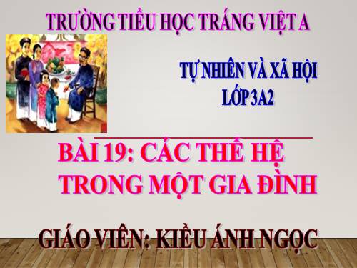 Bài 19. Các thế hệ trong một gia đình