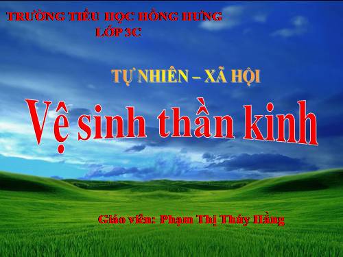 Bài 15. Vệ sinh thần kinh