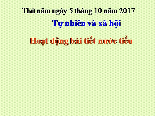 Bài 10. Hoạt động bài tiết nước tiểu