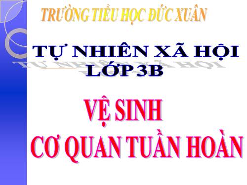 Bài 8. Vệ sinh cơ quan tuần hoàn