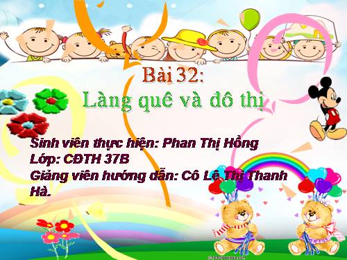 Bài 32. Làng quê và đô thị