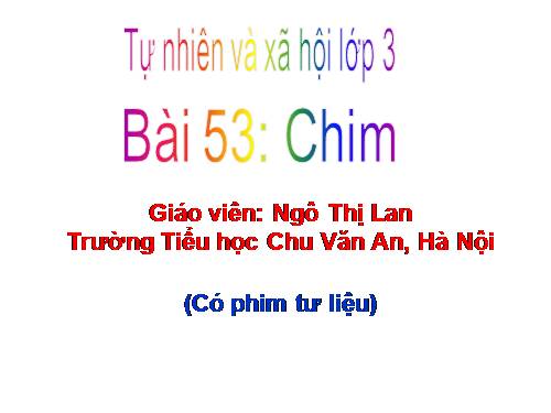 Bài 53. Chim