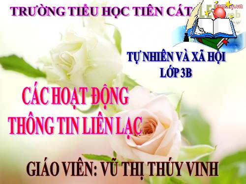 Bài 29. Các hoạt động thông tin liên lạc