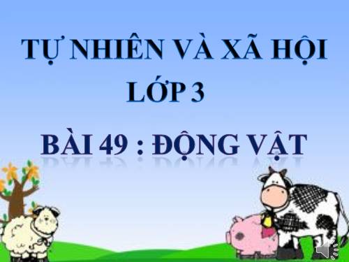 Bài 49. Động vật