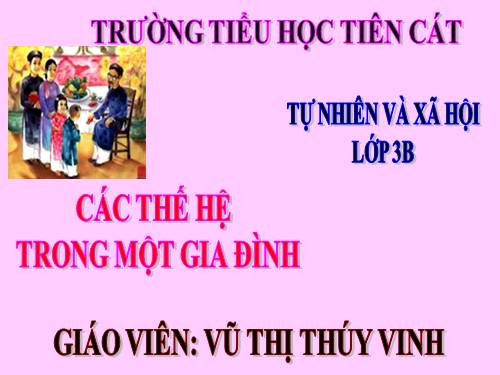 Bài 19. Các thế hệ trong một gia đình