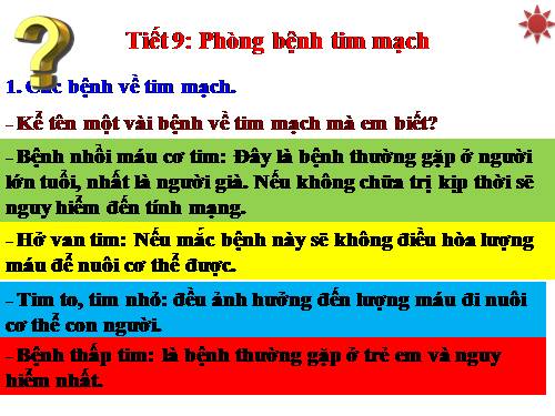 Bài 9. Phòng bệnh tim mạch