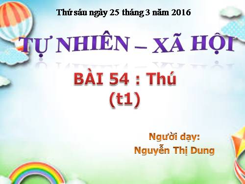 Bài 54. Thú