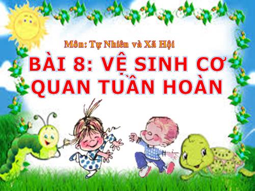 Bài 8. Vệ sinh cơ quan tuần hoàn