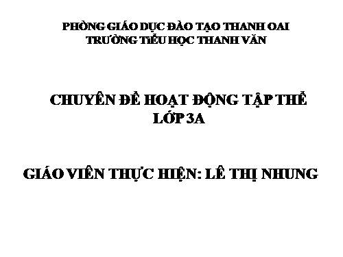 Tiet HDTT chu de: Uong nuoc nho nguon