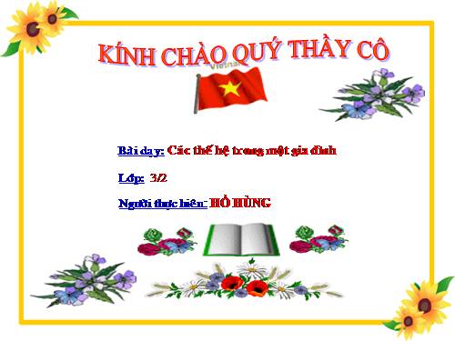 Bài 19. Các thế hệ trong một gia đình