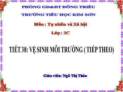 Bài 36. Vệ sinh môi trường