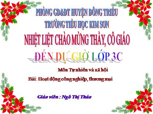 Bài 31. Hoạt động công nghiệp, thương mại