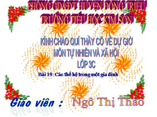 Bài 19. Các thế hệ trong một gia đình