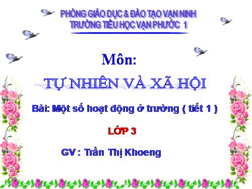 Bài 24. Một số hoạt động ở trường